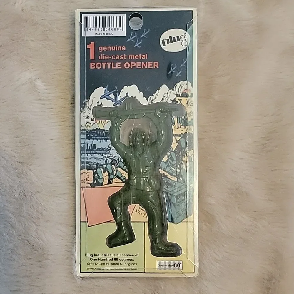 STANDARD ISSUE 3D ARMY MAN DIE-CAST METAL BOTTLE OPENER - NEW IN PACKAGE